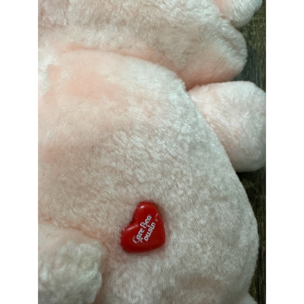 Vintage 1984 Kenner Care Bears Cousins Lotsa Heart Elephant Plush Pink 13" Tag - Picture 6 of 12